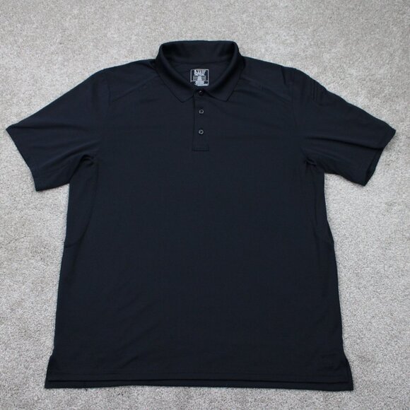 5.11 Tactical Other - 5.11 Tactical Helios Polo Shirt Mens Large Black Short Sleeve Polyester Pullover